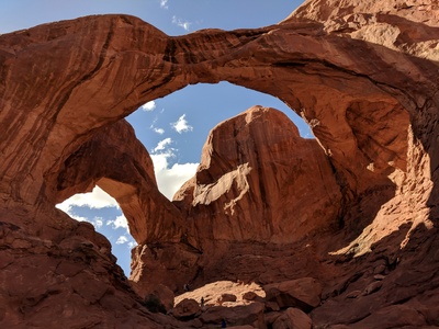 The Pothole Arch in Moab