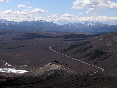 Denali Park Road, stretching 90 miles into the wilderness