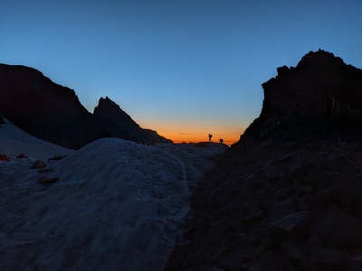 Sunset at camp Muir