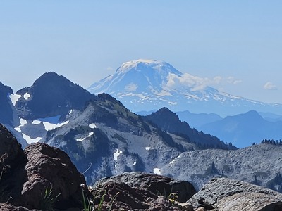 Looking at the mountain before the climb